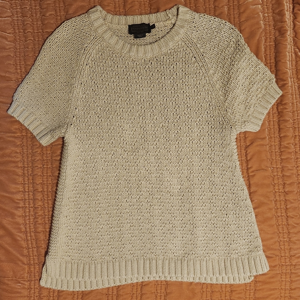Pendelton Cozy Beige Knit Sweater Small - Picture 2 of 5